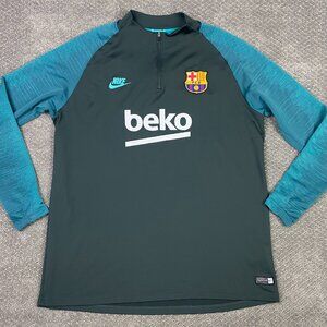 Nike Dry FC Barcelona Strike Drill Top 1/4 Zip Jersey Men's XLGrey Cabana AO5159